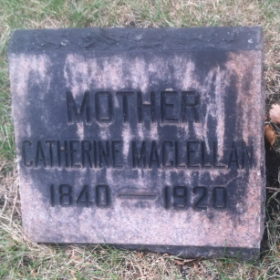 Photo of headstones/Catherine Paterson 1836-1920 hdstn Oak Woods Cem, Chicago, Ill